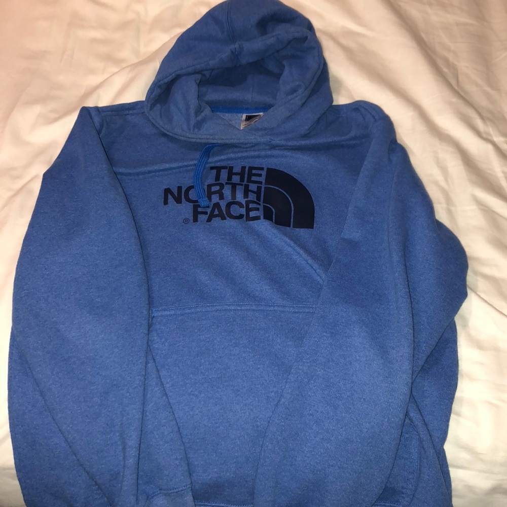 Men’s gently used heather blue hoodie